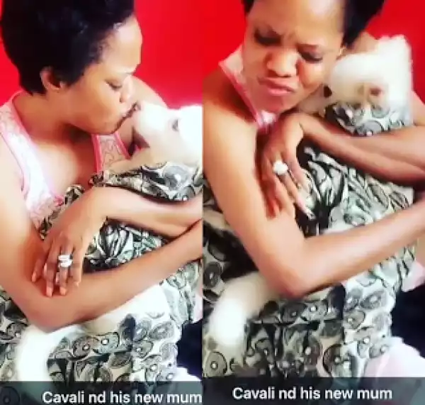 Fans Not Happy With Toyin Aimakhu For Adopting A Dog Instead of A Baby [Photos]